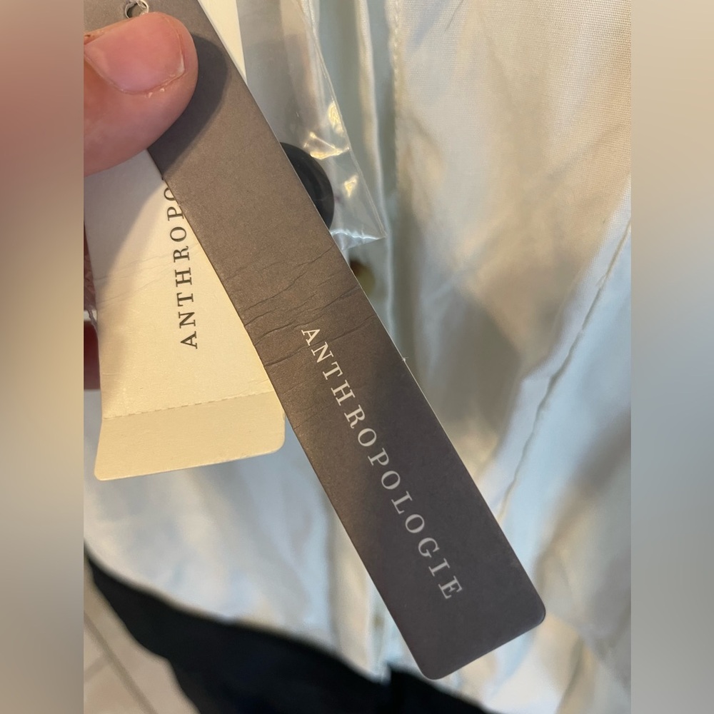Anthropologie Women's White And Black  Buttondown Shirt Dress NWT! - Picture 5 of 9